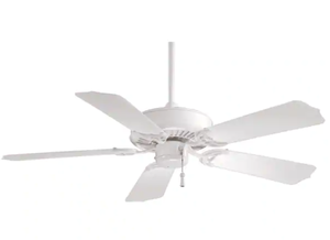 lot 52 image: MINKA-AIRE Sundance 42 in. IndoorOutdoor White Ceiling Fan Model # F572-WH UPC Code #  706411200328