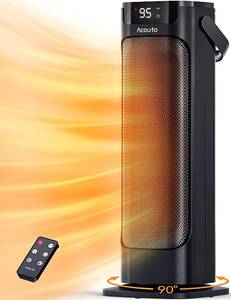 lot 76 image: 24 Space Heaters for Indoor Use, 1500W Fast Heating 90° Oscillating Portable Electric PTC Ceramic Heater, with Thermostat, Overheat Protection, 12H Timer, Remote,