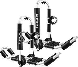 lot 88 image: Kayak Rack,Epomaking SurfSki Roof Carrier Rack, Truck Kayak Carrier for 2 Kayaks - Lightweight Double Kayak Holder - J-Style Folding Racks ekr211b