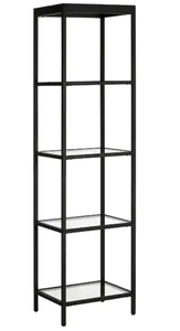 lot 36 image: Meyer&Cross Alexis 70 in. Blackened Bronze 4-Shelf Standard Bookcase Model # BK0816 UPC Code # 810325039919