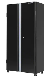 lot 50 image: 36 Husky Ready-to-Assemble 24-Gauge Steel Freestanding Garage Cabinet in Black (36 in. W x 72 in. H x 18 in. D) Model # G3602T-US UPC Code # 6930849600045