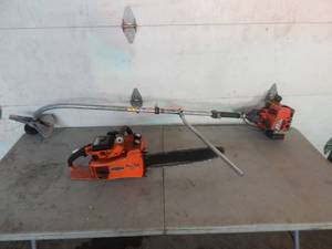 lot 24 image: Echo 510EVL Chain Saw & Homelite Weed Wacker-No Gas To Test