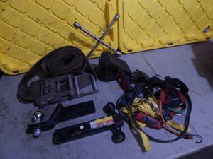 lot 38 image: Hitches, Big Ratchet Strap & More