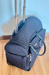 lot 155 image: Vera Bradley Black Rolling Carry On Roller Luggage
