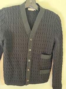 lot 143 image: Vintage Salvador Ferragamo Black Wool Sweater