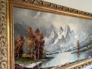 lot 128 image: Vintage Framed Scenic Original Oil Painting by K. L. Gentz