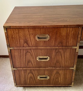 lot 19A image: Vintage Campaign Style Desk by Dixie
