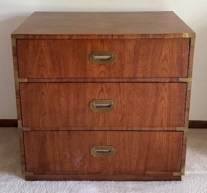 lot 19 image: Vintage Campaign Style Dresser by Dixie