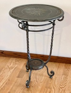 lot 24 image: Decorative Compass Accent Table
