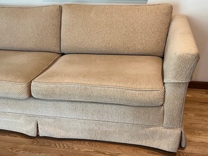 lot 108 image: Neutral Colored Upholstered Sofa