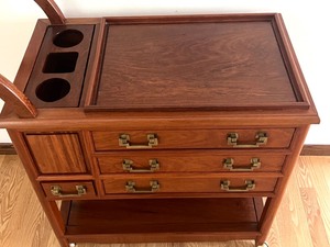 lot 15 image: Stunning Vintage Bar Cart with an Asian Flair from the Worlds Fair in Tokyo 1970
