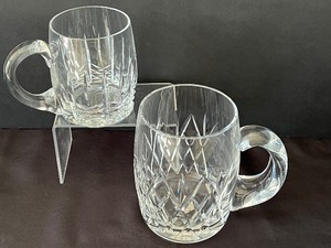 lot 96 image: Two Vintage Cavan Ramor Crystal Tankards