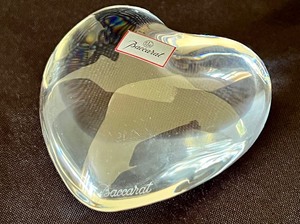 lot 50A image: Baccarat Heart Shaped Paperweight