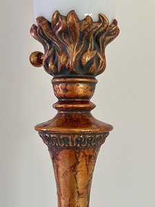 lot 16 image: Pair of Gorgeous Torchiere Stiffel Floor Lamps