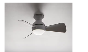 Kichler 330150MWH 34 Inch Sola Ceiling Fan LED, 3 Speed Wall Control Full Function, Matte White Finish with Matte White Blades 783927520522