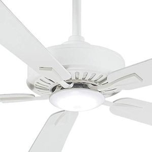 Minka-Aire F556L-WH Contractor Plus 52 Inch Ceiling Fan with Integrated 16W LED Light in White Finish 706411058608