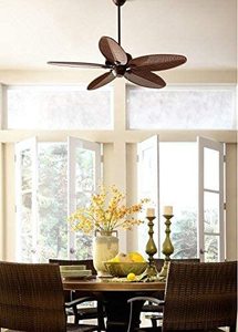 Monte Carlo 5CU52RB Cruise Tropical 52 Outdoor Ceiling Fan, 5 ABS Palm Leaf Blades, Roman Bronze 026586978281