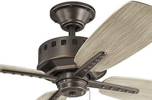 Kichler Lighting IndoorOutdoor  310152OZ 52 Ceiling Fan from The EADS Collection, 52 Inch, Olde Bronze 783927542494