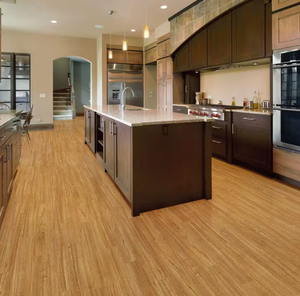 lot 682 image: 6 Cases - TrafficMaster Oak 4 MIL x 6 in. W x 36 in. L Grip Strip Water Resistant Luxury Vinyl Plank Flooring (24 sqftcase) (APPROXIMATELY TOTAL 144 SQ FT)