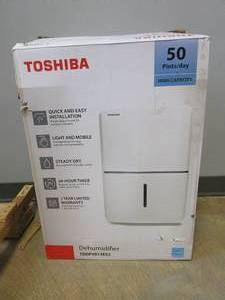 lot 692 image: Toshiba 50-Pint 115-Volt ENERGY STAR MOST EFFICIENT Dehumidifier with Continuous Operation Function covers up to 4,500 sq. ft. (SLIGHTLY USED)