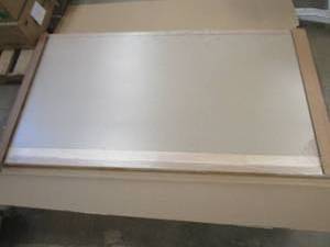 lot 719 image: HARDWOOD REFLECTIONS 6 ft. L x 39 in. D Unfinished Birch Solid Wood Butcher Block Island Countertop With Eased Edge (SMALL DENT ON BOTTOM)
