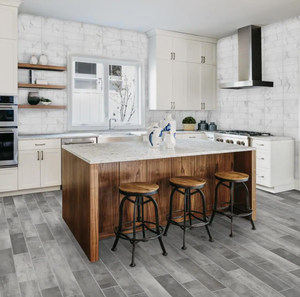 lot 685 image: 5 Cases - Florida Tile Home Collection Wind River Grey 6 in. x 24 in. Porcelain Floor and Wall Tile (14 sq. ft.case) (APPROXIMATELY 70 SQ FT)
