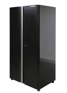 lot 812 image: Husky Ready-to-Assemble 24-Gauge Steel Garage Gear Cabinet in Black (36 in. W x 72 in. H x 24 in. D) (DENTED, OPEN BOX)