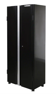 lot 813 image: Husky Ready-to-Assemble 24-Gauge Steel Freestanding Garage Cabinet in Black (30 in. W x 72 in. H x 18 in. D) (OPEN BOX)