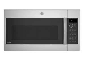 lot 815 image: GE Profile 1.7 Cu. Ft. Over the Range Microwave in Stainless Steel with Air Fry (OPEN BOX)