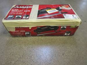 lot 805 image: Husky 2-Ton Hydraulic Trolley Car Jack (OPEN BOX)