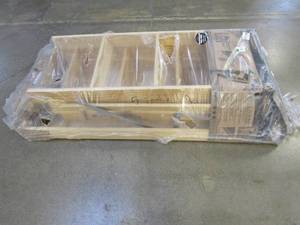lot 823 image: Werner 10 ft., 25 in. x 54 in. Wood Attic Ladder with 250 lb. Maximum Load Capacity