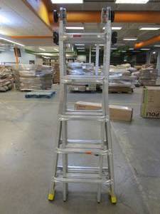 lot 824 image: Gorilla Ladders 22 ft. Reach MPXA Aluminum Multi-Position Ladder with 300 lbs. Load Capacity Type IA Duty Rating
