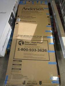 lot 828 image: Andersen 32 in x 80 Black Storm Door - Full View with Screen (OPEN BOX)