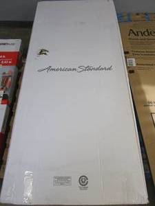 lot 829 image: American Standard Ovation Curve 48 in. W x 72 in. H 3-Piece Glue Up Alcove Subway Tile Shower Walls in Arctic White (OPEN BOX)