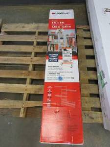 lot 830 image: ClosetMaid SuperSlide 5 ft. to 8 ft. 12.9 in. D x 96 in. W x 86.3 in. H White Ventilated Wire Steel Closet System Organizer Kit