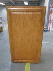 lot 839 image: Hampton Bay Hampton Assembled 24x42x12 in. Wall Kitchen Cabinet in Medium Oak