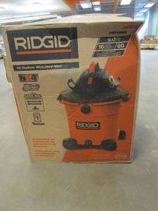 lot 844 image: RIDGID 16 Gallon 5.0 Peak HP NXT WetDry Shop Vacuum with Filter, Locking Hose and Accessories