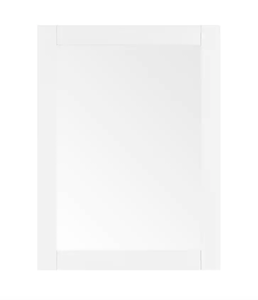 lot 848 image: Home Decorators Collection Cherrydale 24 in. W x 32 in. H Rectangular Framed Wall Bathroom Vanity Mirror in White