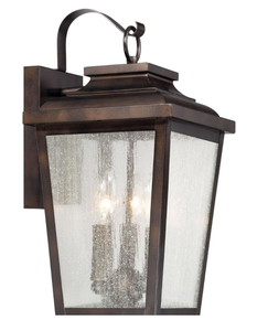 lot 902 image: the great outdoors by Minka Lavery Irvington Manor 3-Light Chelsea Bronze Outdoor Wall Lantern Sconce (OPEN BOX)