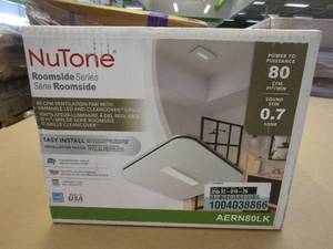 lot 893 image: Broan-NuTone Easy to Install 80 CFM Bathroom Exhaust Fan with LED Clean Cover, ENERGY STAR (OPEN BOX)