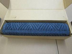 lot 896 image: Bungalow Flooring Weatherguard Pro Mesh Navy 8.5 in. x 30 in. PET Polyester Indoor Outdoor Stair Tread Cover (Set of 4)