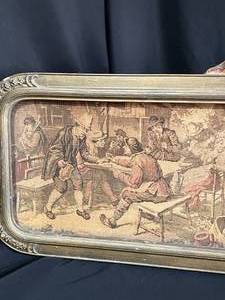lot 10 image: Vintage Framed Tapestry Wall Art