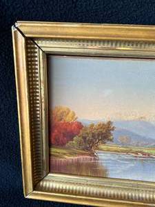 lot 11 image: Framed Late Autumn in the White Mountains Chromo-Lithograph