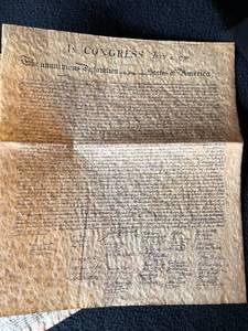 lot 14 image: Authentic Replicas - 3 Documents of American Freedom