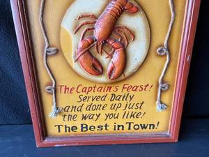 lot 60 image: Fishermans Wharf Vintage Wall Sign