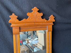 lot 70 image: Golden Oak Framed Entry Mirror