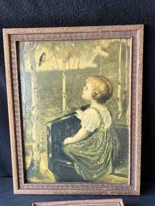 lot 71 image: Framed Girl & Robin, The Dionne Quintuplets