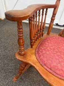 lot 98 image: Ornately Carved Rocking Chair