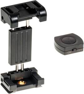 lot 39 image: Sunpak - Pro Smartphone Mount with Bluetooth Remote for Most Cell Phones - Black