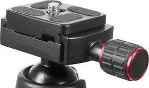 lot 63 image: Sunpak - TravelLite Pro Reverse Folding 63 Tripod - Black with red accents